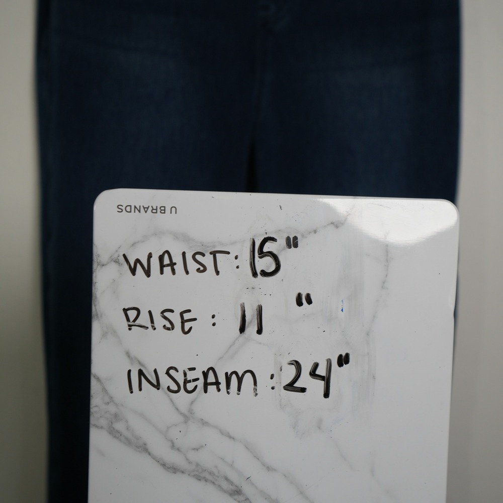 Spanx Jean-ish Leggings Womens Large Petite Dark Blue High Rise Slimming Denim - Picture 10 of 10